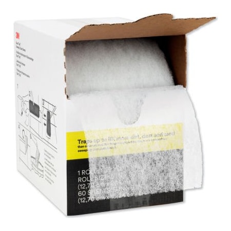 3M Easy Trap Duster, 5" X 30 Ft, White, 1 60 Sheet Roll/Box, 8 Boxes/Carton 59032WCT